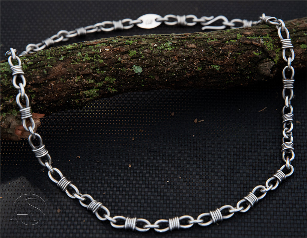 Boa Link Necklace - Oxidised