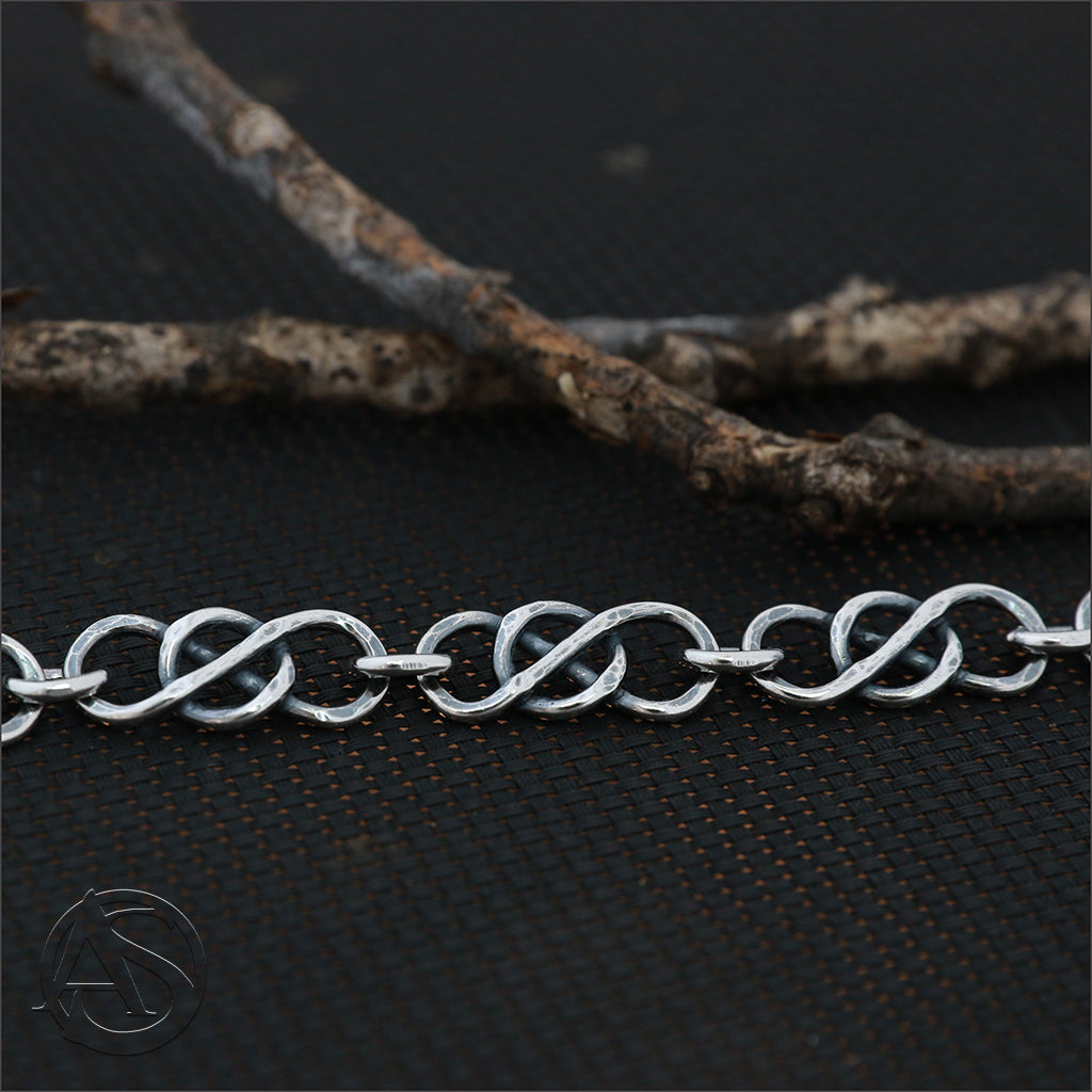 Celtic Infinity Link Bracelet - Oxidised