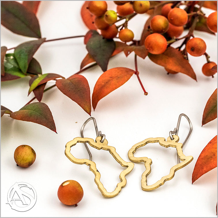 Africa Brass Earrings