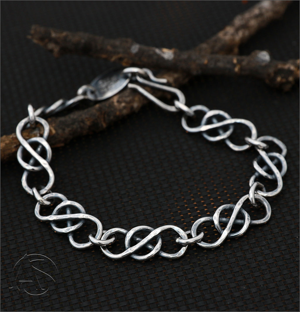 Celtic Infinity Link Bracelet - Oxidised